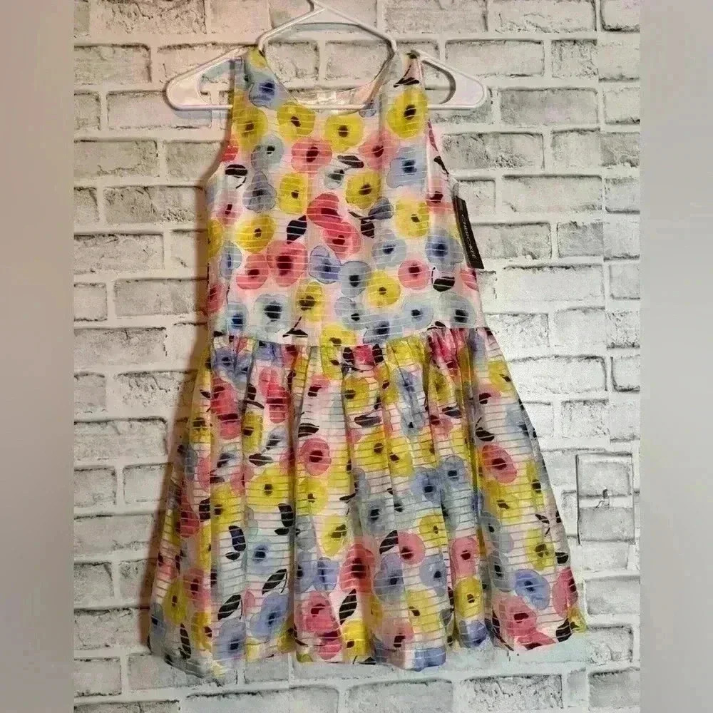 Honors dress size Lg 10/12 girls sleeveless colorful‎ floral